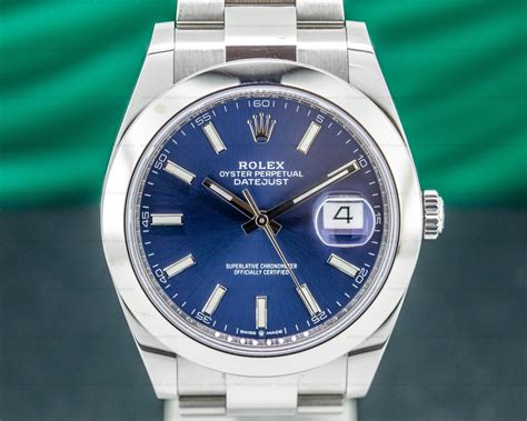 mens rolex oyster perpetual datejust blue vignette serti|2021 rolex datejust 41 mm.